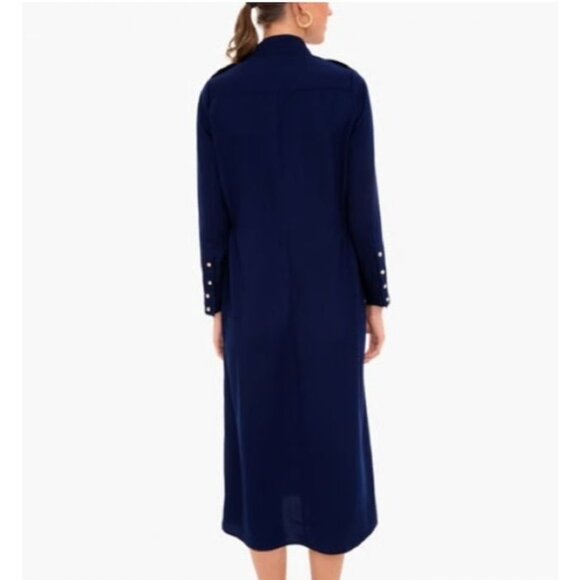 Tuckernuck Shirt Dress Pomander Place NWOT Anderson Midi Admiral Blue XL Preppy - Picture 4 of 11